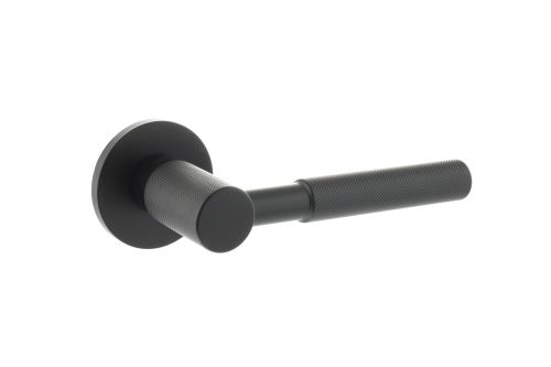 Click Here To Enlarge This Photo Of Atlantic - MHSR500MB Millhouse Brass 'Mason' Designer Lever on 5mm Slimline Round Rose - Matt Black