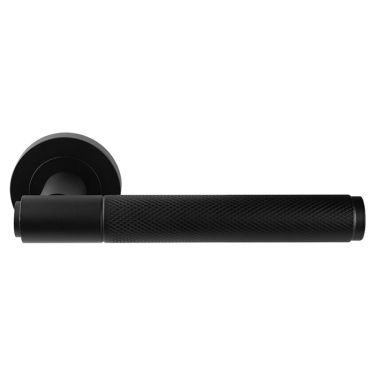 Click Here To Enlarge This Photo Of SX5MB - Carlisle Brass Manital 'Syntax' Knurled Lever on Round Rose - Matt Black