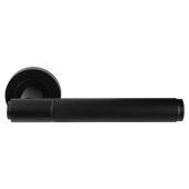 SX5MB - Carlisle Brass Manital 'Syntax' Knurled Lever on Round Rose - Matt Black