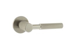 Atlantic - MHSR500SN Millhouse Brass 'Mason' Designer Lever on 5mm Slimline Round Rose - Satin Nickel