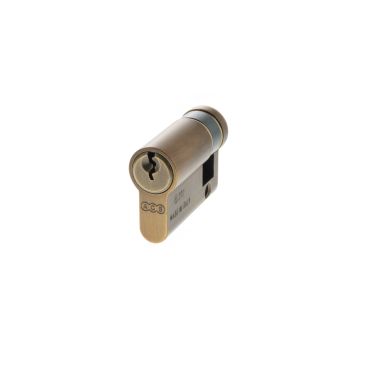 Click Here To Enlarge This Photo Of C630720530 - AGB Euro Profile 5 Pin Single Cylinder 35-10mm (45mm) - Matt Antique Brass