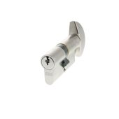 C620322525 - AGB Euro Profile 5 Pin Cylinder & Turn 30-30mm (60mm) - Satin Chrome
