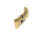C620013030 - AGB Euro Profile 5 Pin Cylinder & Turn 35-35mm (70mm) - Polished Brass