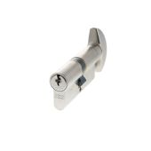 C620323030 - AGB Euro Profile 5 Pin Cylinder & Turn 35-35mm (70mm) - Satin Chrome