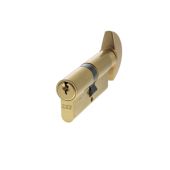 C620083030 - AGB Euro Profile 5 Pin Cylinder & Turn 35-35mm (70mm) - Satin Brass