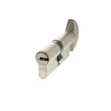 Click Here To Enlarge This Photo Of CA20163030 - AGB Euro Profile 15 Pin Cylinder & Turn 35-35mm (70mm) - Satin Nickel