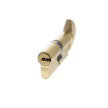 Click Here To Enlarge This Photo Of CA20083030 - AGB Euro Profile 15 Pin Cylinder & Turn 35-35mm (70mm) - Satin Brass