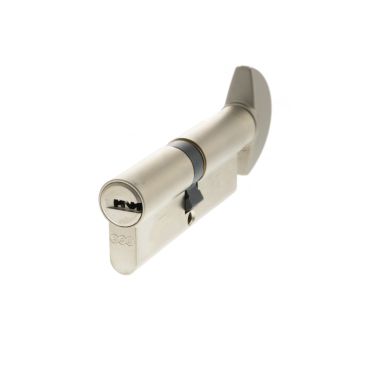 Click Here To Enlarge This Photo Of CA20163535 - AGB Euro Profile 15 Pin Cylinder & Turn 40-40mm (80mm) - Satin Nickel