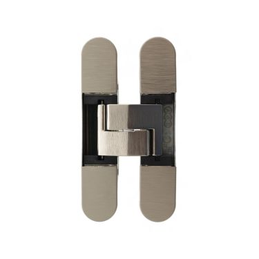 Click Here To Enlarge This Photo Of AGBH32SN - AGB Eclipse Adjustable Concealed Hinge - Satin Nickel (40kg per 2 hinges, 60kg per 3 hinges)