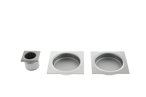 Click Here To Enlarge This Photo Of B019301032 - AGB Sliding Door Flush Pulls (Square) - Satin Chrome