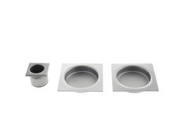 B019301032 - AGB Sliding Door Flush Pulls (Square) - Satin Chrome