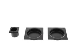 B019301093 - AGB Sliding Door Flush Pulls (Square) - Matt Black