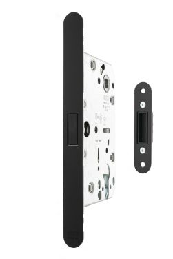 Click Here To Enlarge This Photo Of AGBMLEMB - AGB Revolution XT Magnetic Latch / Euro Profile Sashlock (60mm backset) - Matt Black