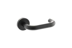 Atlantic - ALRTDMB Return To Door Levers on Round Rose - Matt Black