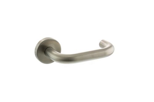 Click Here To Enlarge This Photo Of Atlantic - ALRTDSSS Return To Door Levers on Round Rose - Satin Stainless Steel