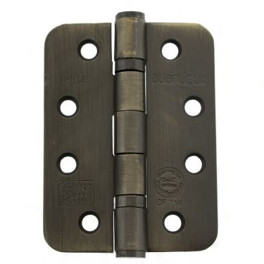 Click Here To Enlarge This Photo Of Atlantic - AHR1433UB Radius Corner Ball Bearing Hinges Grade 13 Fire Rated 4" x 3" x 3mm - Urban Bronze