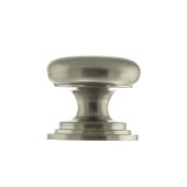 Atlantic - OEC1238SN Old English 'Lincoln' Solid Brass Victorian Cabinet Knob 38mm on Concealed Fix - Satin Nickel