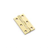 AW064-CH-PB - Alexander & Wilks Heavy Pattern Solid Brass Cabinet Butt Hinge - Polished Brass - 2.5"