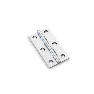 Click Here To Enlarge This Photo Of AW064-CH-PC - Alexander & Wilks Heavy Pattern Solid Brass Cabinet Butt Hinge - Polished Chrome - 2.5"