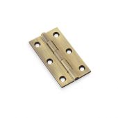 AW075-CH-AB - Alexander & Wilks Heavy Pattern Solid Brass Cabinet Butt Hinge - Antique Brass - 3"