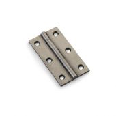 AW075-CH-PWT - Alexander & Wilks Heavy Pattern Solid Brass Cabinet Butt Hinge - Pewter - 3"