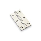 AW075-CH-PN - Alexander & Wilks Heavy Pattern Solid Brass Cabinet Butt Hinge - Polished Nickel - 3"