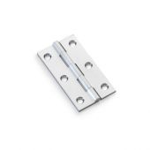 AW075-CH-SC - Alexander & Wilks Heavy Pattern Solid Brass Cabinet Butt Hinge - Satin Chrome - 3"