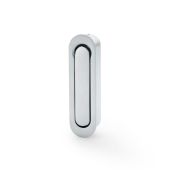 AW991SC - Alexander & Wilks Sliding Door Edge Pull (Radius) - Satin Chrome
