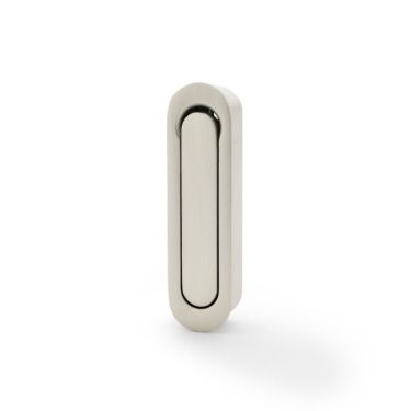 Click Here To Enlarge This Photo Of AW991SN - Alexander & Wilks Sliding Door Edge Pull (Radius) - Satin Nickel