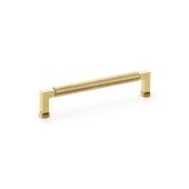 AW819-160-SBPVD - Alexander & Wilks Camille Knurled Cabinet Pull Handle - Satin Brass PVD