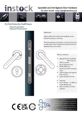 Click Here To Enlarge This Photo Of Eclipse Specialist Anti-Ligature P3 First Entry Staff/Office Door Set
