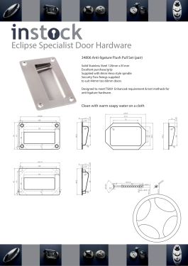 Click Here To Enlarge This Photo Of 34806 Eclipse Specialist Anti-Ligature Flush Pull Set