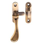 M73AB - Carlisle Brass Victorian Reversible Casement Fastener with Hook & Mortice Plate Antique Brass