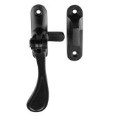 M73MB - Carlisle Brass Victorian Reversible Casement Fastener with Hook & Mortice Plate Matt Black