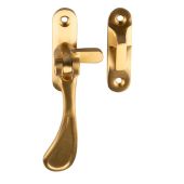 M73SB - Carlisle Brass Victorian Reversible Casement Fastener with Hook & Mortice Plate Satin Brass