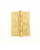 ZHSS243-PVDSB - Zoo Hardware Grade 13 CE Fire Rated Ball Bearing Hinges (Square) 102 x 76 x 3mm PVD Satin Brass