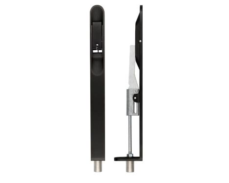 Click Here To Enlarge This Photo Of ZAS03R-PCB - Zoo Hardware Lever Action Flush Bolt 200 x 20mm (Radius) Powder Coated Black