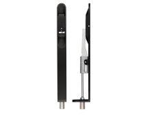 ZAS03R-PCB - Zoo Hardware Lever Action Flush Bolt 200 x 20mm (Radius) Powder Coated Black