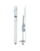 ZAS03R-PCW - Zoo Hardware Lever Action Flush Bolt 200 x 20mm (Radius) Powder Coated White