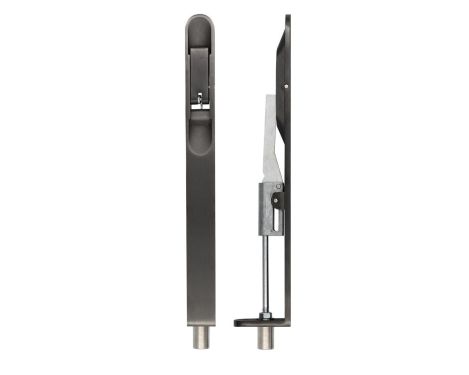 Click Here To Enlarge This Photo Of ZAS03R-PVDGH - Zoo Hardware Lever Action Flush Bolt 200 x 20mm (Radius) PVD Graphite