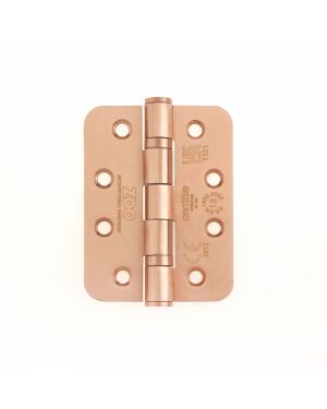 Click Here To Enlarge This Photo Of ZHSS243R-TRG - Zoo Hardware Grade 13 CE Fire Rated Ball Bearing Hinges (Radius) 102 x 76 x 3mm Tuscan Rose Gold