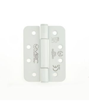 Click Here To Enlarge This Photo Of VHC243R-PCW - Zoo Hardware Vier Grade 14 Concealed Bearing Hinges (Radius) 102 x 76 x 3mm - Powder Coated White