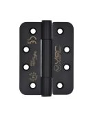 VHC243R-PVDBLK - Zoo Hardware Vier Grade 14 Concealed Bearing Hinges (Radius) 102 x 76 x 3mm - PVD Black