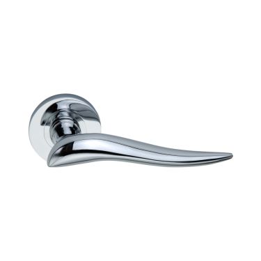 Click Here To Enlarge This Photo Of SB1104PC - Spira Brass Flavia Lever Handle on Round Rose - Polished Chrome
