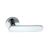 SB1105PC - Spira Brass Skyla Lever Handle on Round Rose - Polished Chrome