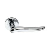 SB1204PC - Spira Brass Senza Lever Handle on Round Rose - Polished Chrome