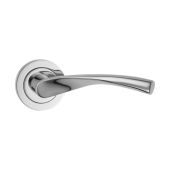 SB1301PC - Spira Brass Mercury Lever Handle on Round Rose - Polished Chrome