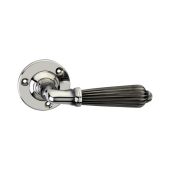SB1107AN - Spira Brass Regency Lever Handle on Round Rose - Aged Nickel