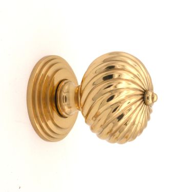 Click Here To Enlarge This Photo Of SB2101PB - Spira Brass Burcot Mortice Door Knobs - Polished Brass