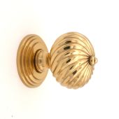 SB2101PB - Spira Brass Burcot Mortice Door Knobs - Polished Brass
